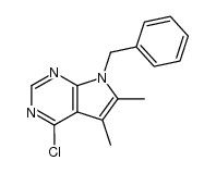 7-benzyl-4-chloro-5,6-dimethyl-7H-pyrrolo[2,3-d]pyrimidine结构式