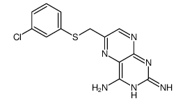 6-[(3-chlorophenyl)sulfanylmethyl]pteridine-2,4-diamine Structure