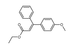 ethyl 3-(4-methoxyphenyl)-3-phenylacrylate结构式