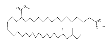 2-(18,20-dimethyl-docosyl)-heptadecanedioic acid dimethyl ester结构式