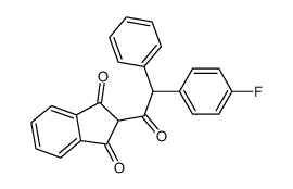 2-(α-Phenyl-α-p-fluorphenylacetyl)-indandion-1,3结构式