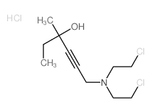 4-Hexyn-3-ol,6-[bis(2-chloroethyl)amino]-3-methyl-, hydrochloride (1:1) Structure