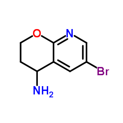 6-Bromo-3,4-dihydro-2H-pyrano[2,3-b]pyridin-4-amine Structure