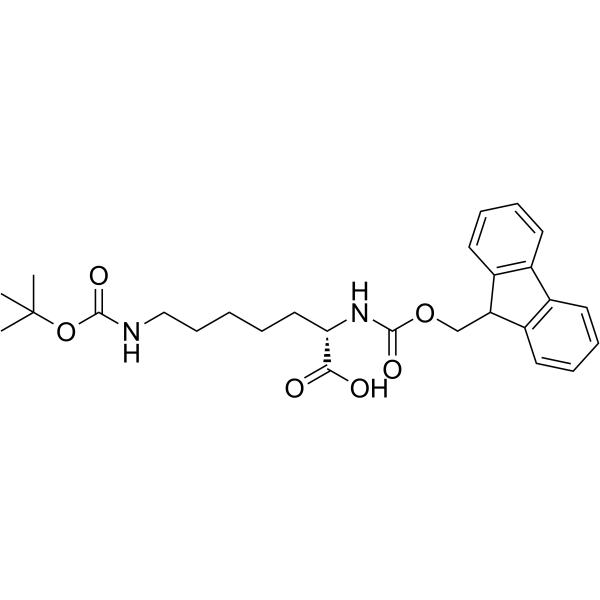 (S)-2-((((9H-芴-9-基)甲氧基)羰基)氨基)-7-((叔丁氧基羰基)氨基)庚酸图片