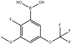 2-Fluoro-3-methoxy-5-(trifluoromethoxy)phenylboronic acid Structure