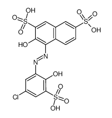 1-[(5-Chloro-2-hydroxy-3-sulfophenyl)azo]-2-hydroxy-3,6-naphthalenedisulfonic acid Structure