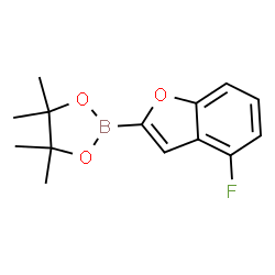 (4-Fluorobenzofuran-2-yl)boronic acid pinacol ester结构式