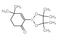 4, 4-二甲基-2-(4, 4, 5, 5-四甲基-1, 3, 2-二氧硼杂环戊烷-2-基)环己-2-烯酮结构式