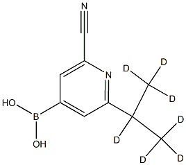 2-(iso-Propyl-d7)-6-cyanopyridine-4-boronic acid结构式