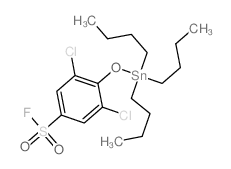 Benzenesulfonylfluoride, 3,5-dichloro-4-[(tributylstannyl)oxy]-结构式
