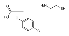 2-aminoethanethiol,2-(4-chlorophenoxy)-2-methylpropanoic acid结构式