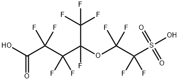 Pentanoic acid, 2,2,3,3,4,5,5,5-octafluoro-4-(1,1,2,2-tetrafluoro-2-sulfoethoxy)- Structure