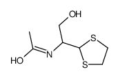 N-[1-(1,3-dithiolan-2-yl)-2-hydroxyethyl]acetamide structure