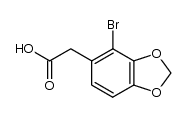 2-bromo-3,4-(methylenedioxy)phenylacetic acid结构式