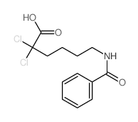 Hexanoic acid,6-(benzoylamino)-2,2-dichloro- Structure