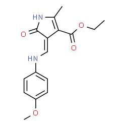 ETHYL 4-[(4-METHOXYANILINO)METHYLENE]-2-METHYL-5-OXO-4,5-DIHYDRO-1H-PYRROLE-3-CARBOXYLATE结构式