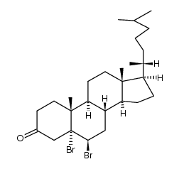 5,6β-dibromo-5α-cholestanone-(3)结构式