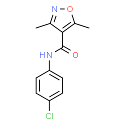 N-(4-CHLOROPHENYL)-3,5-DIMETHYL-4-ISOXAZOLECARBOXAMIDE Structure