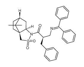 N-[2-benzyl-3-(N'-diphenylmethylene)aminopropionyl] sultam Structure