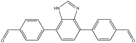 4,4'-(1H-苯并[D]咪唑-4,7-二基)二苯甲醛结构式