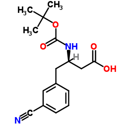 Boc-(R)-3-Amino-4-(3-cyanophenyl)-butyric acid Structure