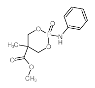 1,3,2-Dioxaphosphorinane-5-carboxylicacid, 5-methyl-2-(phenylamino)-, methyl ester, 2-oxide结构式