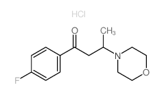 1-Butanone,1-(4-fluorophenyl)-3-(4-morpholinyl)-, hydrochloride (1:1) Structure