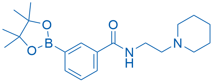 N-(2-(Piperidin-1-yl)ethyl)-3-(4,4,5,5-tetramethyl-1,3,2-dioxaborolan-2-yl)benzamide structure