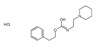 2-phenylethyl N-(2-piperidin-1-ium-1-ylethyl)carbamate,chloride Structure