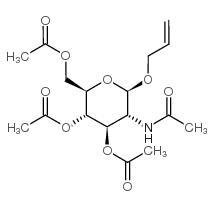 烯丙基-2-乙酰氨基-3,4,6-三-O-乙酰基-2-脱氧-β-D-葡萄糖苷结构式
