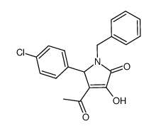 4-acetyl-1-benzyl-5-(4-chlorophenyl)-3-hydroxy-1,5-dihydro-2H-pyrrol-2-one Structure