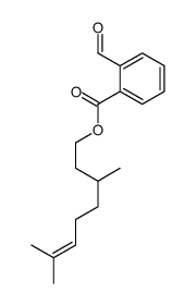 3,7-dimethyloct-6-enyl 2-formylbenzoate结构式