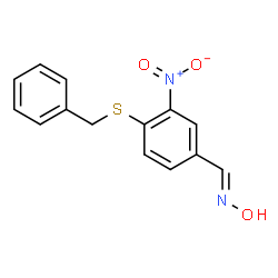 4-(BENZYLSULFANYL)-3-NITROBENZENECARBALDEHYDE OXIME结构式