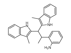 2-[1-methyl-2,2-bis-(3-methyl-indol-2-yl)-ethyl]-aniline Structure