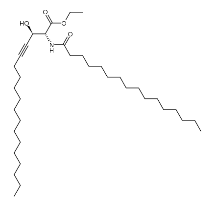 ethyl (2R,3R)-2-palmitoylamido-3-hydroxyoctadec-4-ynoate Structure