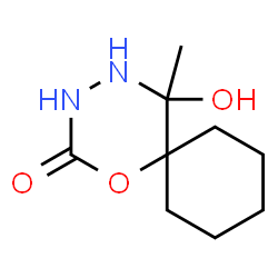 1-Oxa-3,4-diazaspiro[5.5]undecan-2-one,5-hydroxy-5-methyl-(9CI) structure