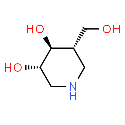 3,4-Piperidinediol, 5-(hydroxymethyl)-, (3S,4S,5S)- (9CI)结构式