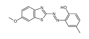 2-[(6-Methoxy-2-benzothiazolyl)azo]-4-methylphenol结构式