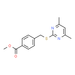 methyl 4-(((4,6-dimethylpyrimidin-2-yl)thio)methyl)benzoate Structure