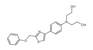 2,2'-[4-(2-phenoxymethyl-thiazol-4-yl)-phenylazanediyl]-bis-ethanol结构式