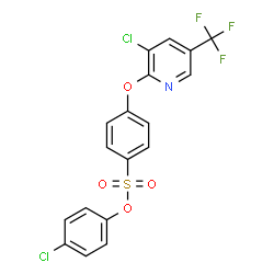 4-CHLOROPHENYL 4-([3-CHLORO-5-(TRIFLUOROMETHYL)-2-PYRIDINYL]OXY)BENZENESULFONATE Structure