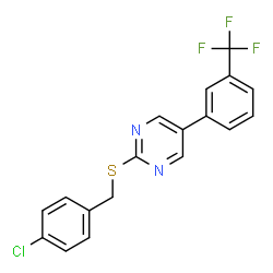2-[(4-Chlorobenzyl)sulfanyl]-5-[3-(trifluoromethyl)phenyl]pyrimidine picture