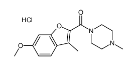 (6-methoxy-3-methyl-1-benzofuran-2-yl)-(4-methylpiperazin-1-yl)methanone,hydrochloride Structure