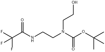 tert-butyl 2-hydroxyethyl(2-(2,2,2-trifluoroacetamido)ethyl)carbamate结构式