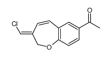 1-[3-(chloromethylidene)-1-benzoxepin-7-yl]ethanone结构式