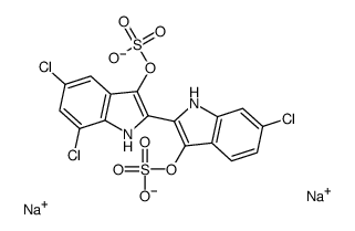 disodium,[6-chloro-2-(5,7-dichloro-3-sulfonatooxy-1H-indol-2-yl)-1H-indol-3-yl] sulfate Structure