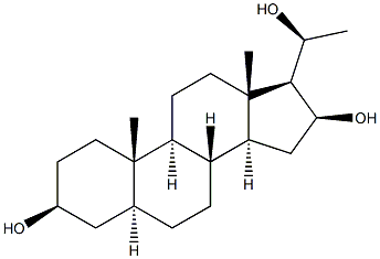 (16S,20S)-5alpha-Pregnan-3beta,16,20-triol Structure