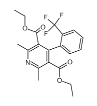 2,6-dimethyl-4-(2-trifluoromethyl-phenyl)-pyridine-3,5-dicarboxylic acid diethyl ester结构式