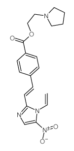 2-pyrrolidin-1-ylethyl 4-[2-(1-ethenyl-5-nitro-imidazol-2-yl)ethenyl]benzoate结构式