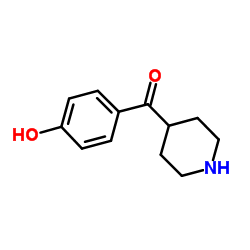 (4-Hydroxyphenyl)(4-piperidinyl)methanone结构式
